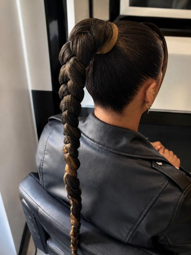 Ponytail braid réalisées chez FF Beauty